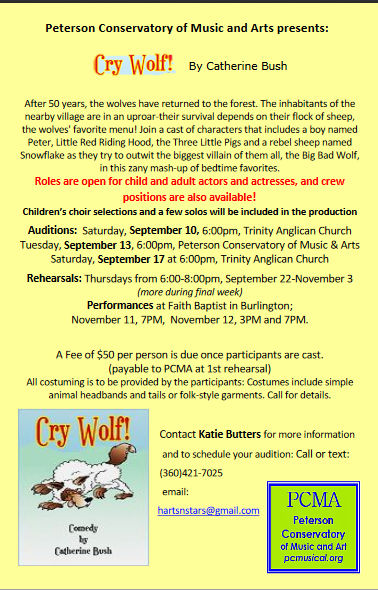 Cry Wolf auditions and performance information
