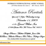 PCMA Students' Recital at Grand Willow Inn 2009